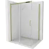 Mexen Omega 130 x 90 cm-es tolóajtós zuhanykabin, átlátszó, arany - 825-130-090-50-00