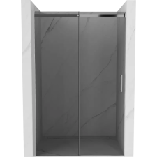 Mexen Omega tolható zuhanyajtó 160 cm, Sötétszürke, Króm - 825-160-000-01-40 fürdőkellék