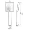 Mexen R-45 1 funkciós zuhanyfej, Króm - 79545-00