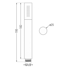 Mexen R-70 1 funkciós zuhanyfej, Sötétszürke - 79570-66 csaptelep