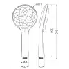 Mexen R-74 3 funkciós zuhanyfej, Króm/Fehér - 79574-00