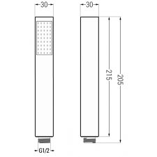 Mexen R-77 1 funkciós zuhanyfej, Króm - 79577-00 csaptelep