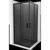 Mexen Rio zuhanykabin 80x80 cm, fekete profillal szürke üveggel, beépíthető