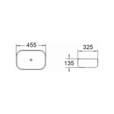 Mexen Rita munkalapi mosdó 45 x 32 cm, Matt szürke - 21084567 szaniter