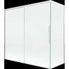 Mexen Rox 2-szárnyú összecsukható kádparaván 160 + 75 x 150 cm, átlátszó, fehér - 8C9-160-075-20-00
