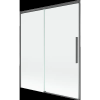 Mexen Rox 2-szárnyú zuhanyparaván 140 x 150 cm, átlátszó, gun gray kefe - 8C9-140-001-66-00