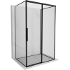 Mexen Rox-3S 3-falasú zuhanykabin, jobboldali tolóajtó, 140 x 85 cm, fekete keret, fekete - 8C2-140-085-70-70-3S-P