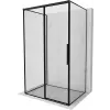 Mexen Rox-3S 3-oldalas, bal oldali, tolóajtós zuhanykabin, 150 x 120 cm, fekete keret, fekete - 8C2-150-120-70-70-3S-L