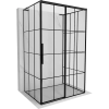 Mexen Rox-3S L 3-falú jobbos tolóajtós zuhanykabin 125 x 95 cm, fekete rács, fekete - 8C2L-125-095-70-77-3S-P