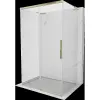 Mexen Rox-3S L 3-falú zuhanykabin, toló 140 x 85 cm, átlátszó, arany - 8C2L-140-085-50-00-3S