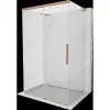 Mexen Rox-3S L 3-falú zuhanykabin, tolóajtós, 140 x 90 cm, átlátszó, kefe menta réz - 8C2L-140-090-65-00-3S