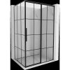 Mexen Rox tolóajtós zuhanykabin jobbos 125 x 70 cm, fekete rácsos, fekete - 8C2-125-070-70-77-P