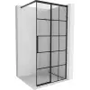 Mexen Rox Walk-in zuhanyfal jobb 110 x 200 cm, fekete rácsos 8 mm, fekete - 8C2-110-003-70-77-P