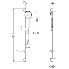 Mexen Royo DF40 kád készlet, Króm - 72203DF40-00 fürdőkellék