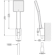 Mexen Royo R45 fürdőkád csaptelep zuhanyteleppel, Króm - 7223R45-00 csaptelep