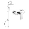Mexen Royo Tord falon kívüli zuhanykészlet esőztető fejjel és zuhanycsappal, króm - 72240200-00