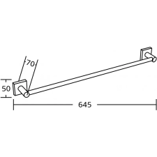 Mexen Rufo törölköző fogas, Króm - 7050924-00 bútor