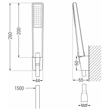 Mexen Sabre R72 fürdőkád csaptelep zuhanyteleppel, Fekete - 7213R72-70 csaptelep