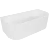 Mexen Sella szabadon álló, falhoz közelíthető, bordázott kád 170 x 80 cm, fehér matt, fehér túlfolyó - 52711708001-20
