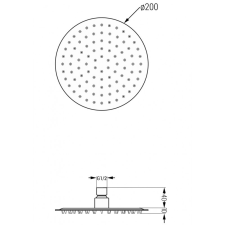 Mexen Slim fejzuhany 20 cm, Króm - 79220-00 csaptelep