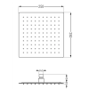Mexen Slim fejzuhany 25 x 25 cm, Arany - 79125-50