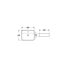 Mexen Sofia munkalapi mosdó 60 x 40 cm, Fehér - 22156000 szaniter