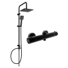 Mexen Tord  Zuhanyszett fali   termosztátos   Kai,  fekete - 77150200-70 Zuhany szett komplett