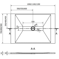 Mexen Toro téglalap alakú zuhanytálca SMC 110 x 70 cm, Fehér - 43107011 fürdőkellék