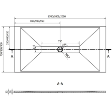 Mexen Toro téglalap alakú zuhanytálca SMC 170 x 70 cm, Fehér - 43107017 fürdőkellék