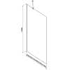 Mexen Vega 170 x 70 cm téglalap alakú kád burkolattal és 1 szárnyas kádparavánnal 60 cm, Fekete minta - 550117070X9506007070