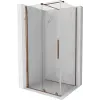 Mexen Velar 100 x 70 cm-es, tolóajtós zuhanykabin, átlátszó, rózsaarany - 871-100-070-01-60