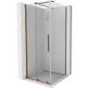 Mexen Velar 120 x 120 cm-es tolóajtós zuhanykabin, átlátszó, rózsaarany - 871-120-120-01-60