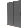 Mexen Velar 2 paneles tolható zuhanyfal 120 x 150 cm, grafit, rózsaarany - 896-120-000-41-60