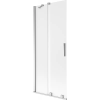 Mexen Velar 2-paneles, toló-rendszerű kádparaván 85 x 150 cm, jég, króm - 896-085-000-31-01