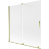 Mexen Velar 2-szárnyú, tolóajtós fürdőkádfal 160 x 150 cm, homokfúvott, arany - 896-160-000-31-50