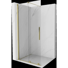 Mexen Velar átlátszó Walk-in zuhanyfal 75 x 200 cm, 8 mm, arany fürdőkellék