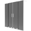 Mexen Velar Duo kétszárnyú toló kádparaván 140 x 150 cm, grafit, fehér - 896-140-000-42-20