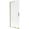 Mexen Velar kádparaván 2-szárnyú toló 80 x 150 cm, homokfúvott, arany szálcsiszolt - 896-080-000-31-55