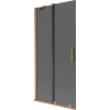 Mexen Velar kádparaván 2-szárnyú tolóajtó 95 x 150 cm, grafit, csiszolt réz - 896-095-000-41-65