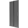 Mexen Velar kétszárnyú, 2-részes zuhanyfal 85 x 150 cm, grafit, gun metal - 896-085-000-41-95