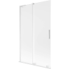 Mexen Velar L 2-szárnyú toló kádparaván 110 x 150 cm, homályos, fehér - 896-110-003-31-20