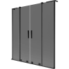 Mexen Velar L Duo fürdőkádparaván, 2-szárnyú toló, 140 x 150 cm, grafit, fekete - 896-140-003-42-70
