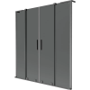 Mexen Velar L Duo kádparaván 2-szárnyú tolóajtós 140 x 150 cm, grafit, kefe szürke - 896-140-003-42-66