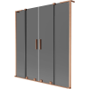 Mexen Velar L Duo kádparaván 2-szárnyú tolóajtós 140 x 150 cm, grafit, kefélt réz - 896-140-003-42-65