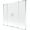 Mexen Velar L Duo kétpaneles kádparaván, eltolható, 180 x 150 cm, átlátszó, króm - 896-180-003-02-01
