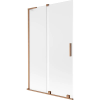 Mexen Velar L fürdőkádparaván 2 szárnyas toló 110 x 150 cm, zúzmarás, kefe réz - 896-110-003-31-65