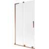 Mexen Velar L fürdőkádparaván 2-szárnyú toló 100 x 150 cm, zúzmarás, rózsaarany - 896-100-003-31-60