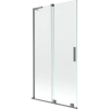 Mexen Velar L kádparaván 2-szárnyú toló 100 x 150 cm, átlátszó, gun metal - 896-100-003-01-95