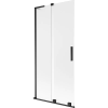 Mexen Velar L kádparaván 2-szárnyú toló 95 x 150 cm, matt, fekete - 896-095-003-31-70