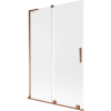 Mexen Velar L kádparaván 2-szárnyú tolóajtós 120 x 150 cm, homályos, rózsaarany - 896-120-003-31-60